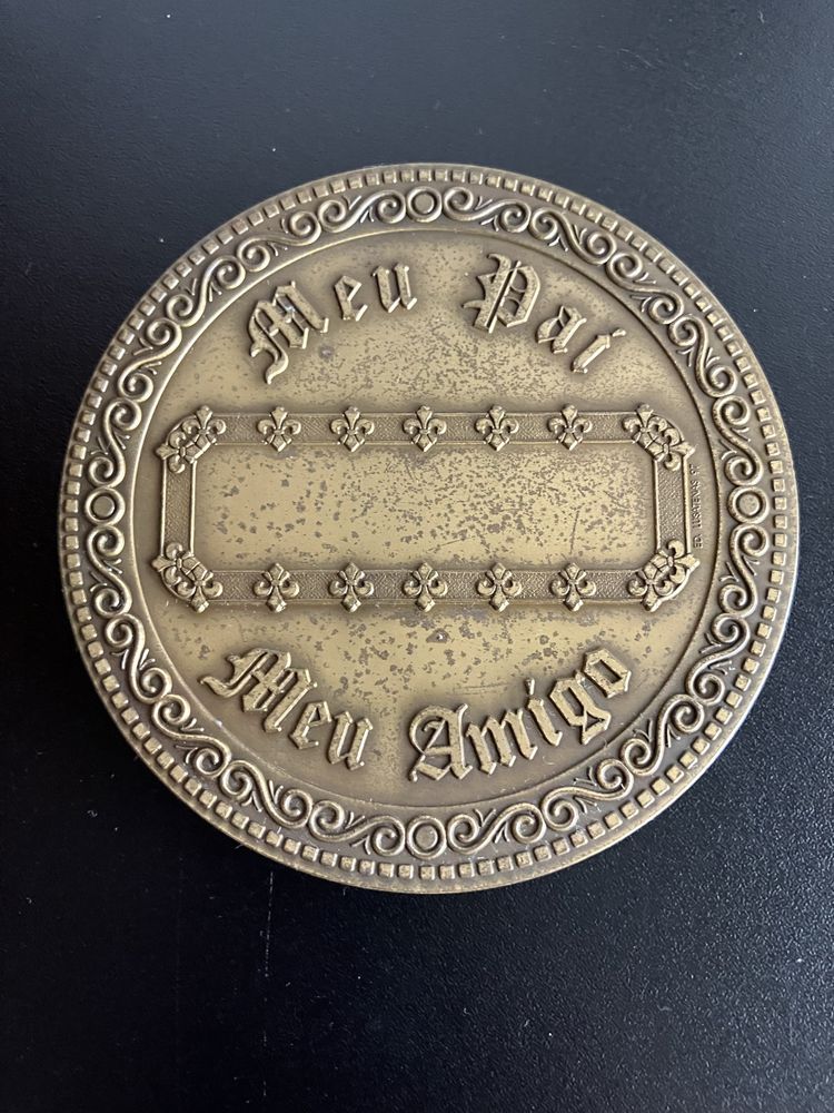 Medalhão bronze comemorativo Dia do Pai 1997