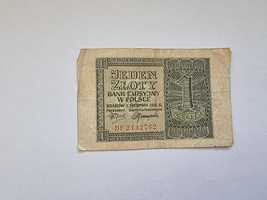 Banknot jeden złoty Bank emisyjny w Polsce Kraków 1941