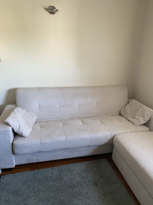 Sofá cama + Repousa-pés