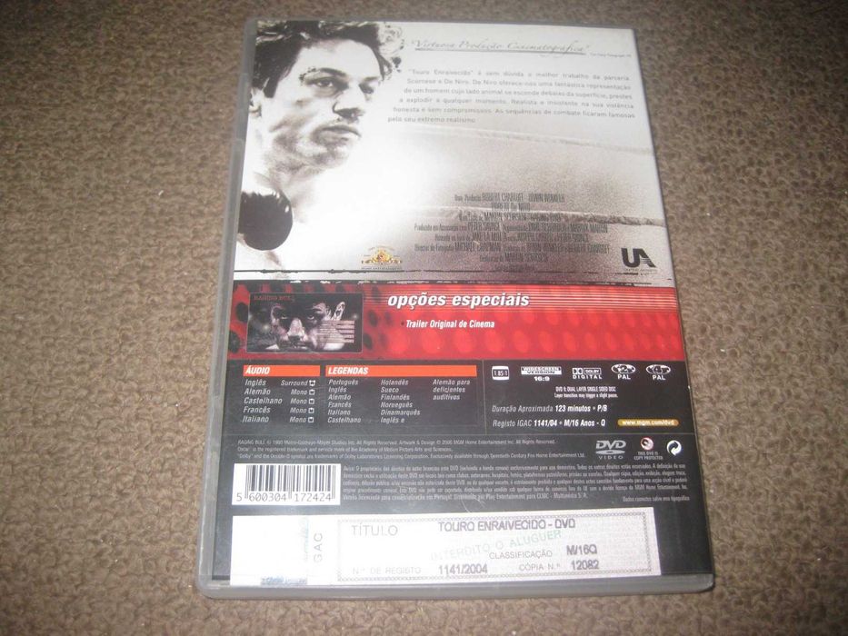 DVD "Touro Enraivecido" com Robert De Niro