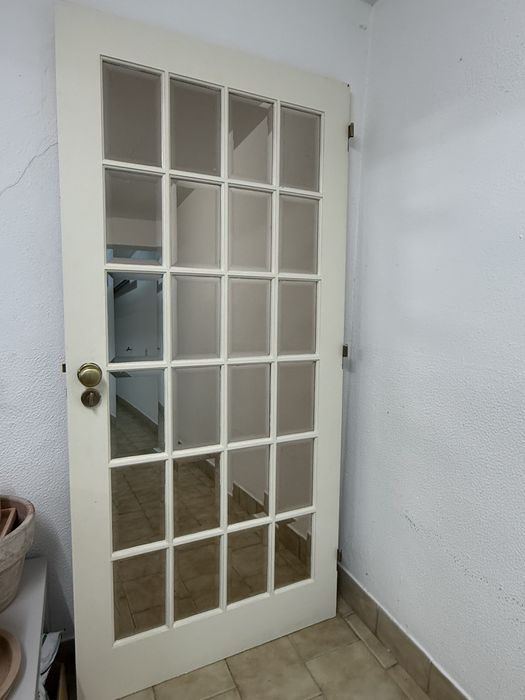Porta interior madeira envidraçada