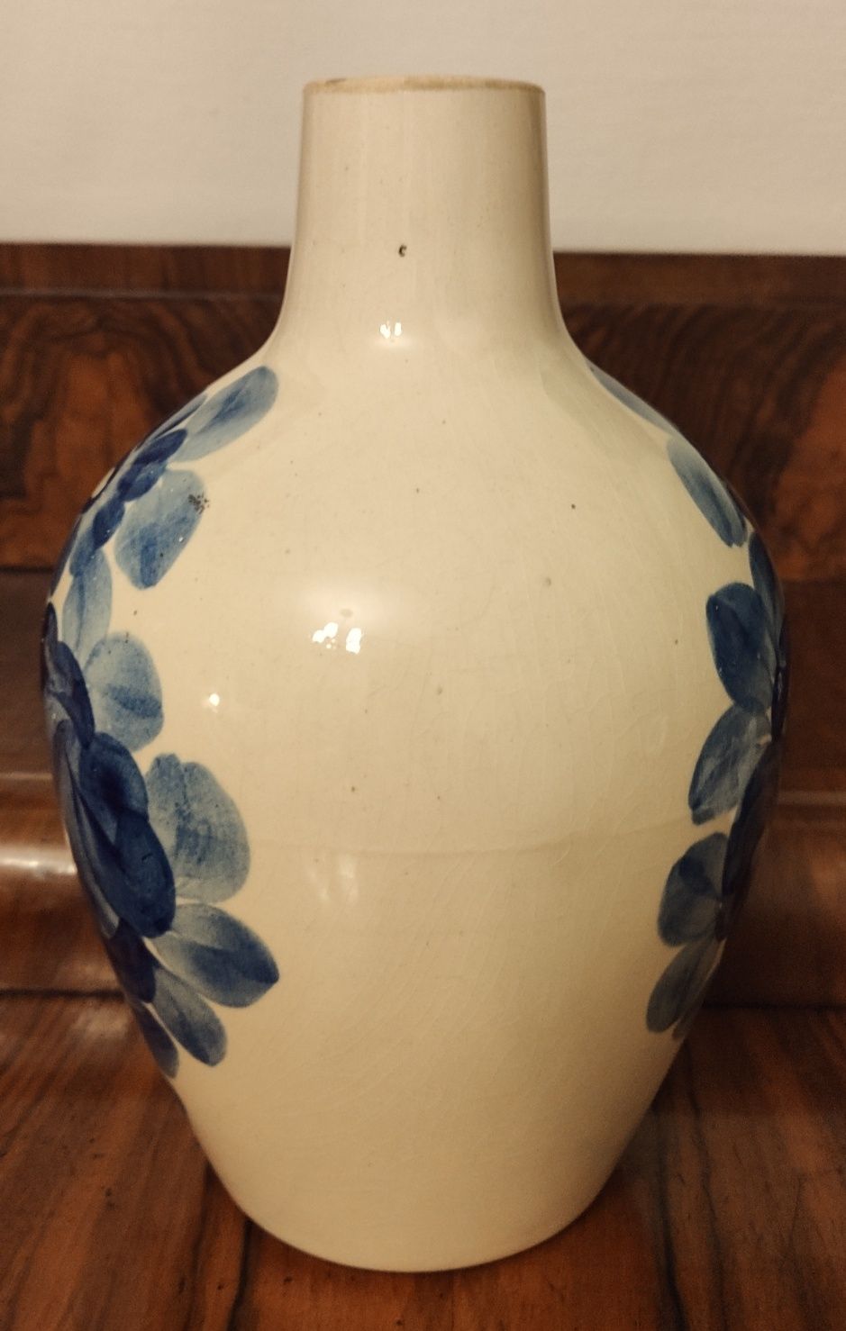 Duży wazon fajans Włocławek ręcznie malowany