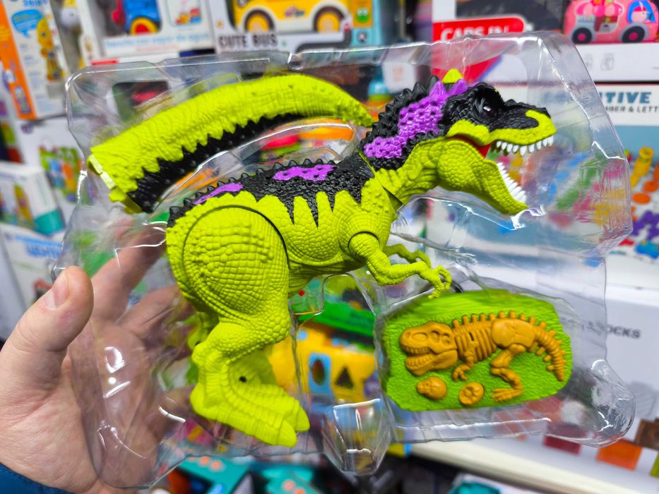 Дитяча іграшка динозавр на пульті радіокерування Lang Yarns пускає дим