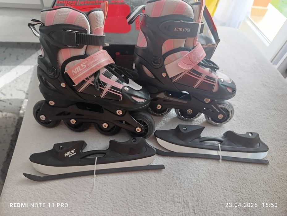 Łyżworolki regulowane rozm 31-34 rolki lyżwy