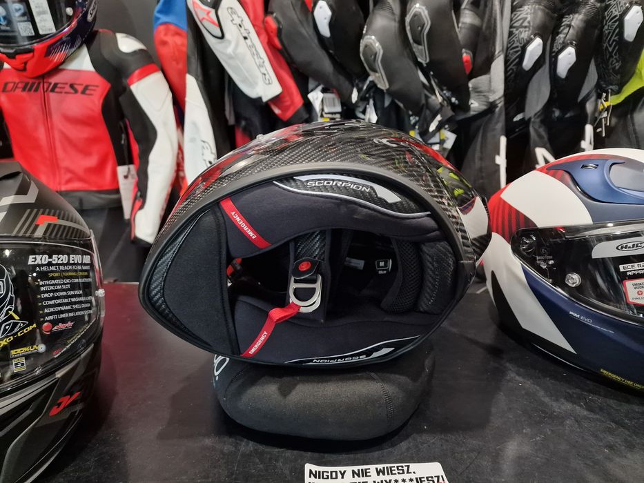 MotoSzafa Kask SCORPION EXO-1400 EVO II CARBON air plattet !gratisy!