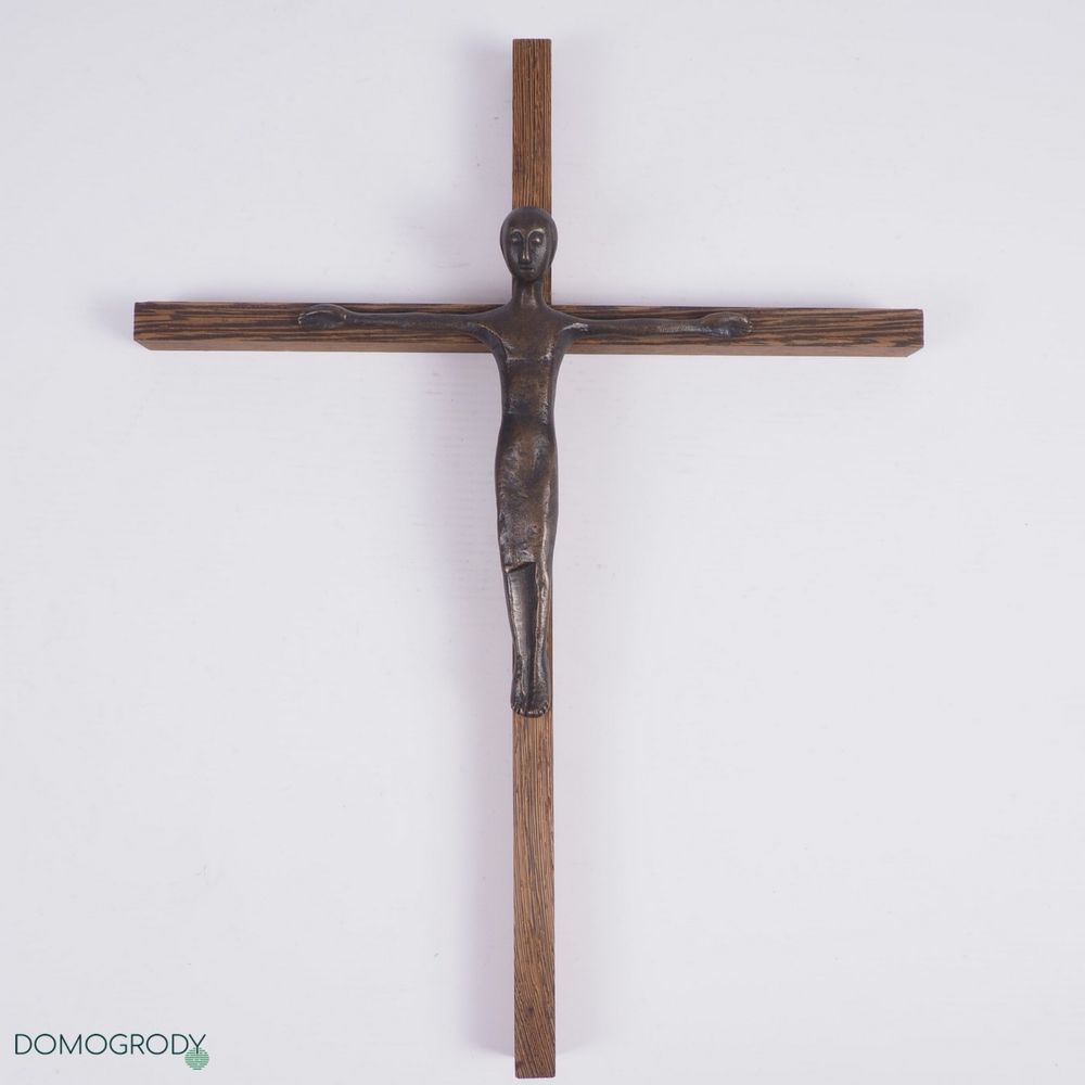 Rzeźba z brązu Jezus na krzyżu, Niemcy lata 60/70-te