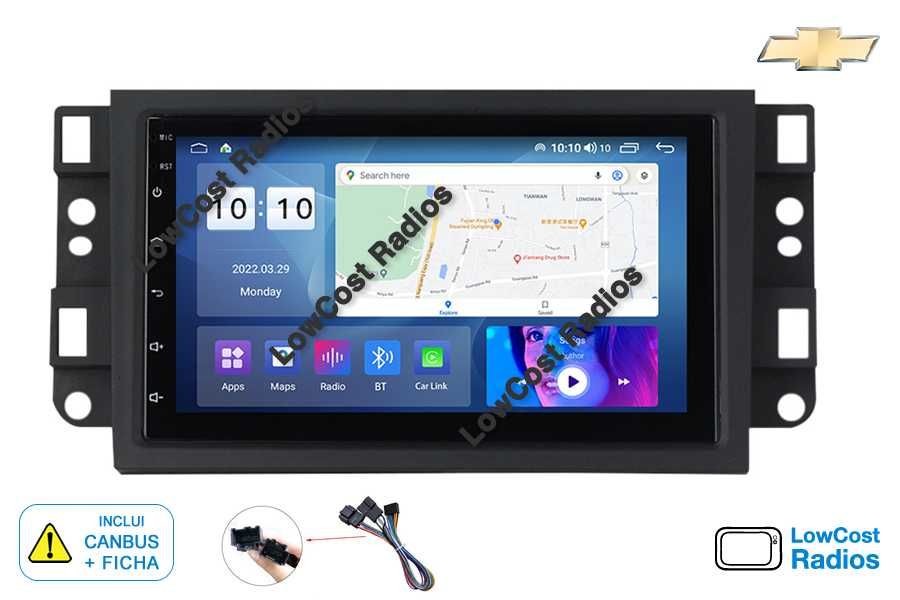 Auto Rádio GPS ANDROID CHEVROLET CAPITVA E AVEO | BT USB WIFI