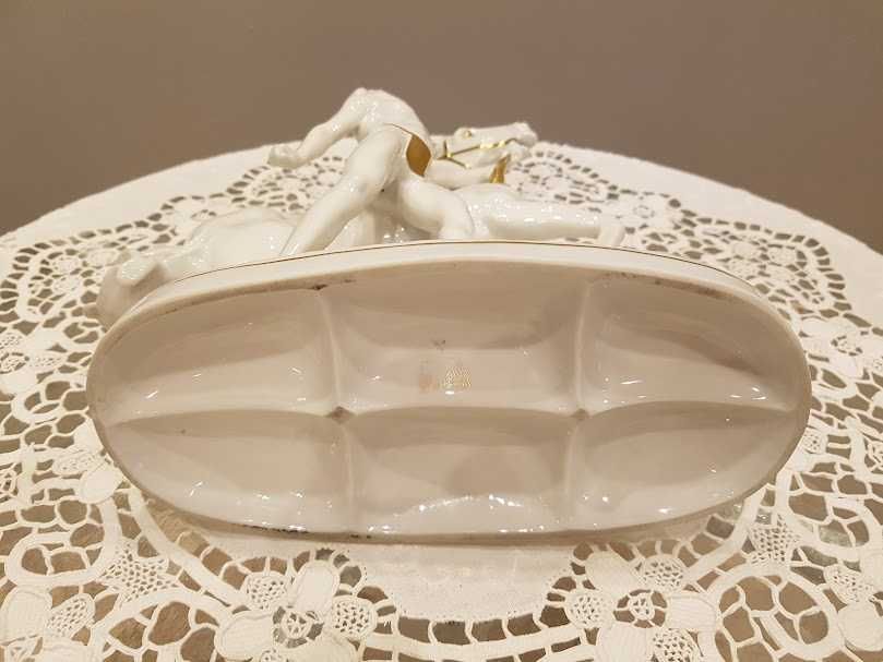 Figurka "Mężczyzna i koń", porcelana Carl Scheidig Gräfenthal.