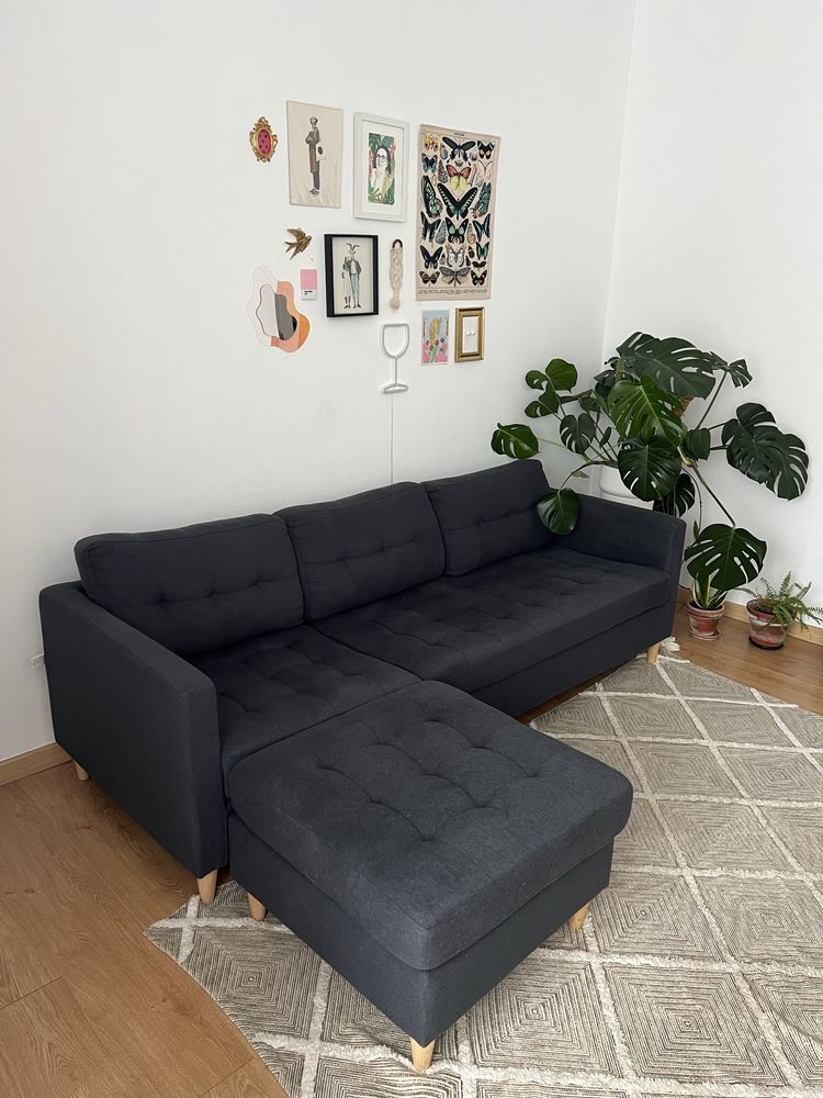 Sofá 3 Lugares Chaise Long
