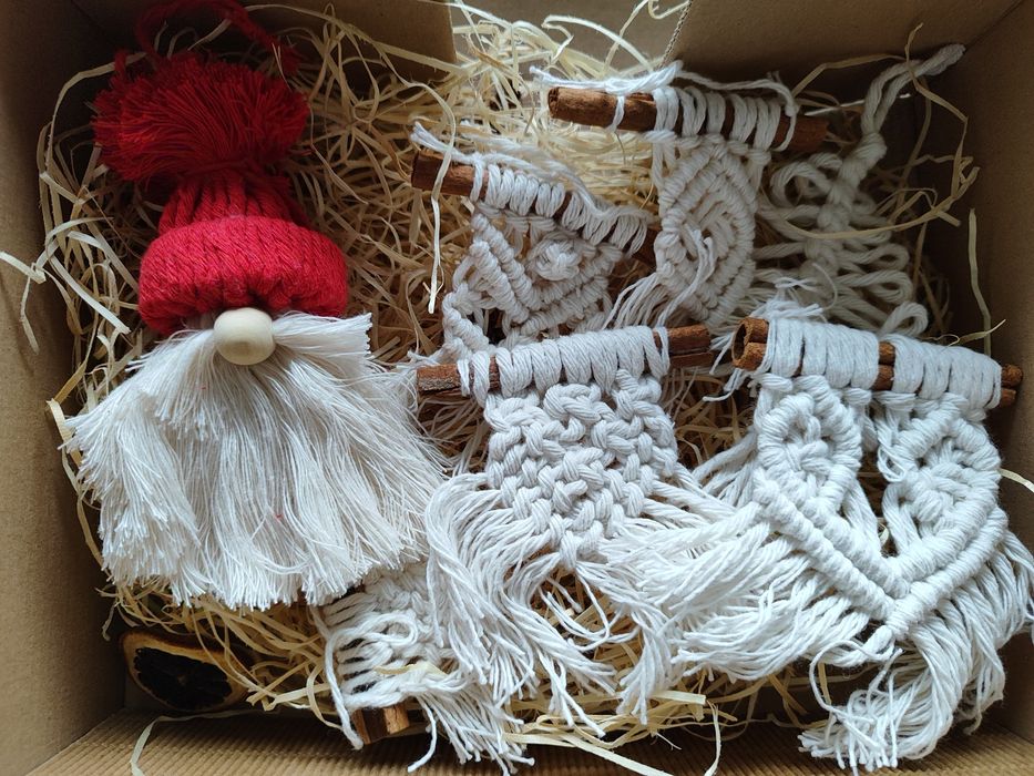 Nowe ozdoby świąteczne handmade  makrama