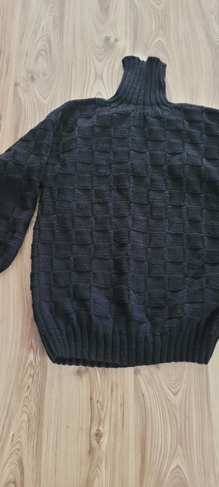 Sweter golf męski ręcznie robiony