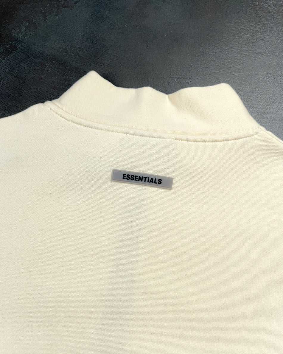 Світшот Fear Of God Essentials Front Logo Half Zip Sweat Buttercream