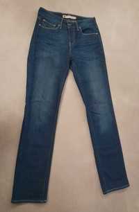 Spodnie jeansowe damskie Levis Curve 26/32 elastyczne niebieskie