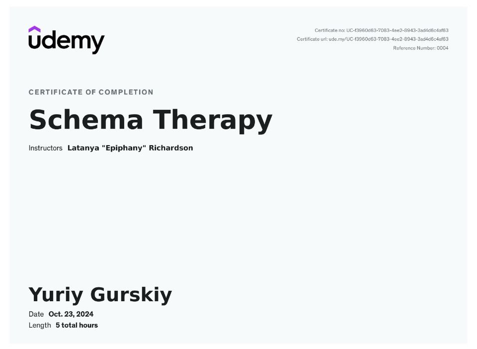 Психолог, психотерапевт (працюю в онлайн-режимі)