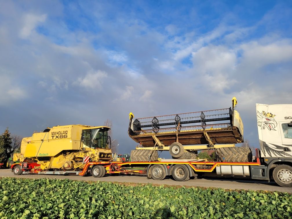 Transport   maszyn rolniczych, budowlanych kombajnów usługi transporto