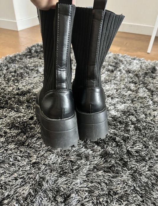 Botas pretas zara bimateria