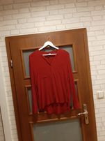 Piękna asymetryczna bordowa koszula H&M elastyczna uniwersalna