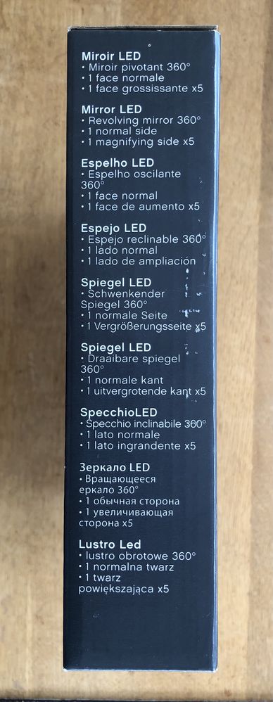 Espelho magnificador 5x com luz Led