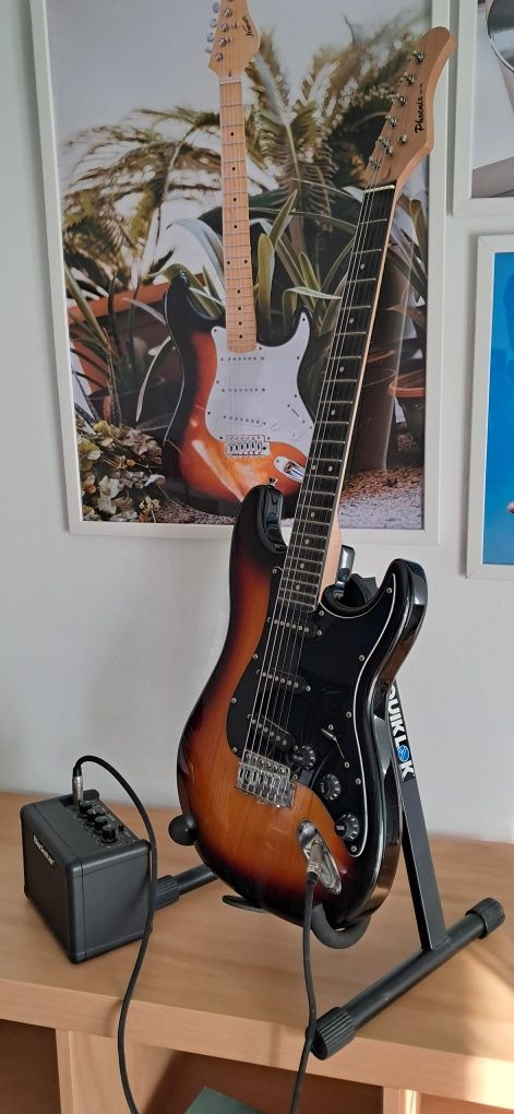 Guitarra Phoenix STC150 Stratocaster, Acessórios e Amp