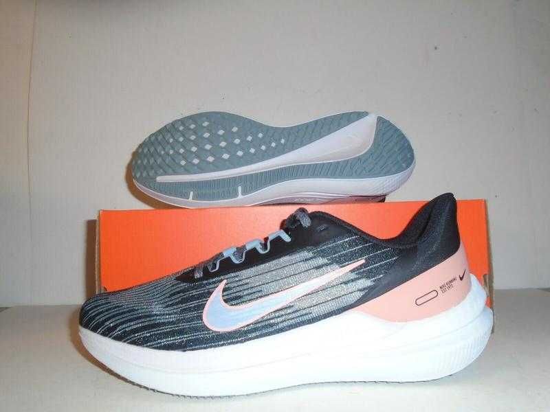 Кроссовки Nike Air Winflo 9 Black Peach Pale Blue