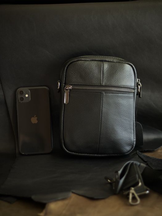 Сумка шкіряна чоловіча через плече. Мужская кожаная сумка