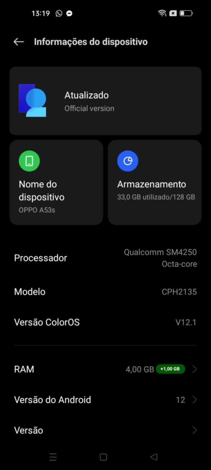 Oppo a53s 128gb desbloqueado