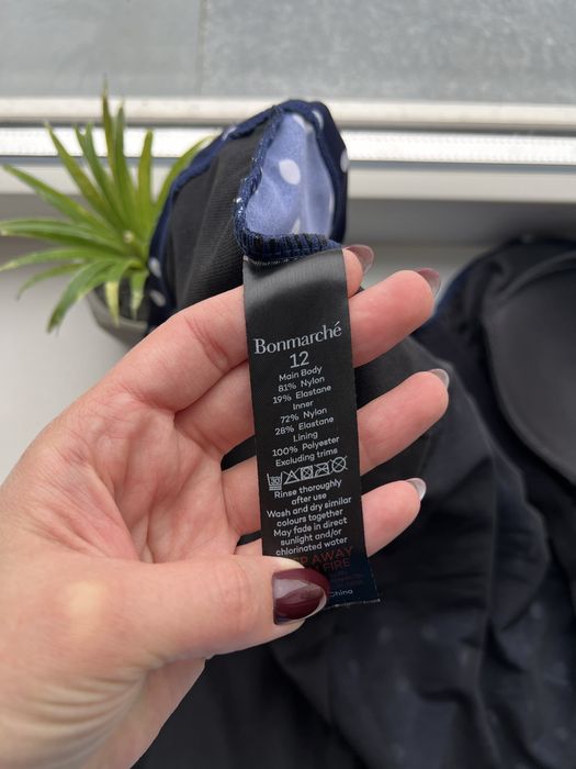 12 розмір суцільний спільний злитний купальник з шортиками у горох