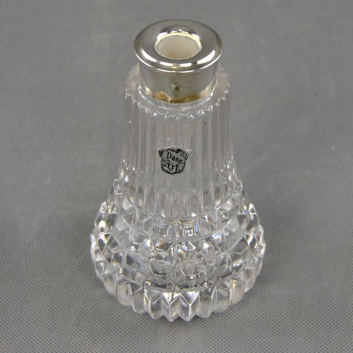 Frasco de perfume em cristal lapidado e Prata 925/1000