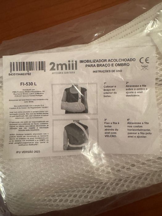 Imobilizador de braço e ombro acolchoado