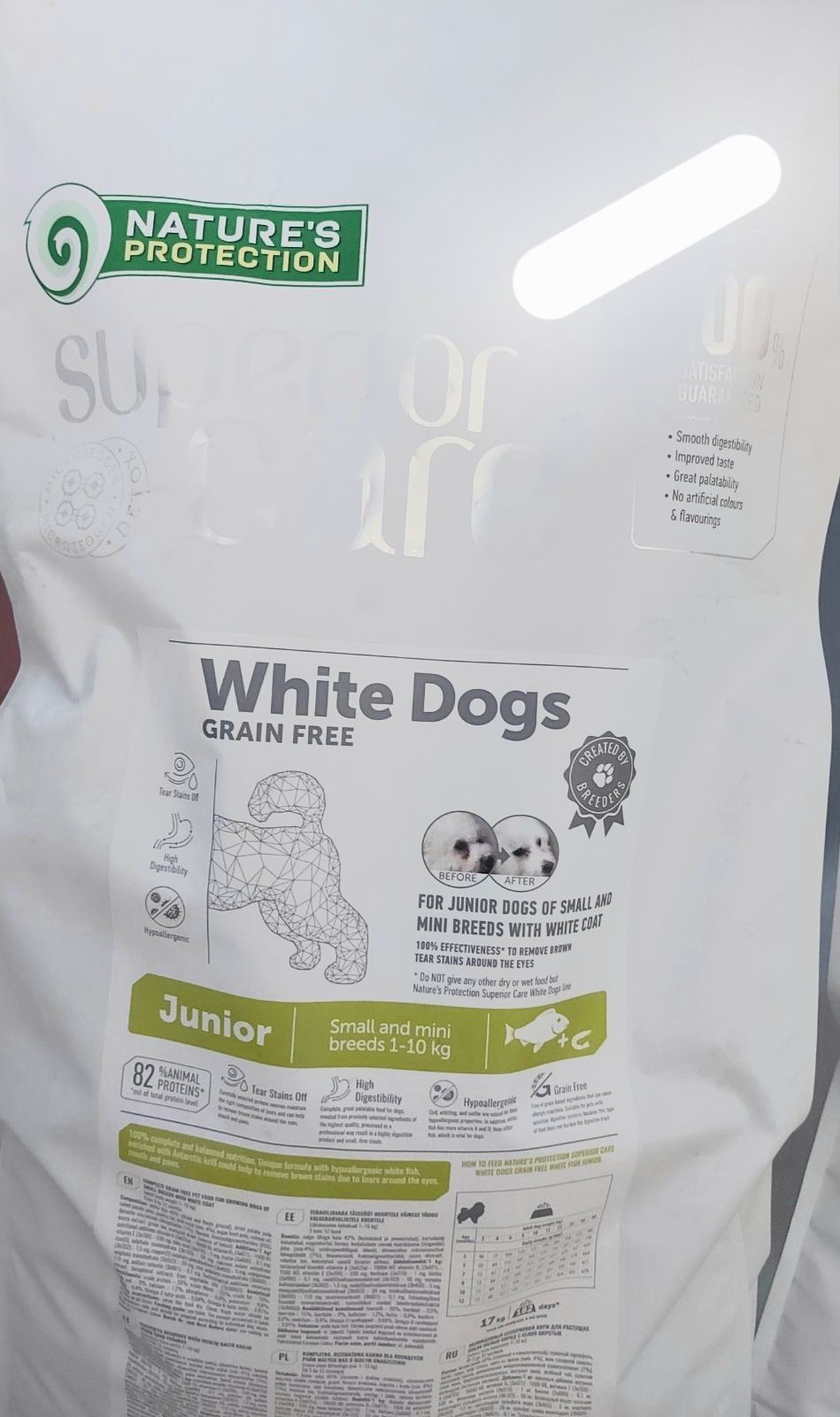 Корм Nature's protection White Dogs для білих собак дрібних порід