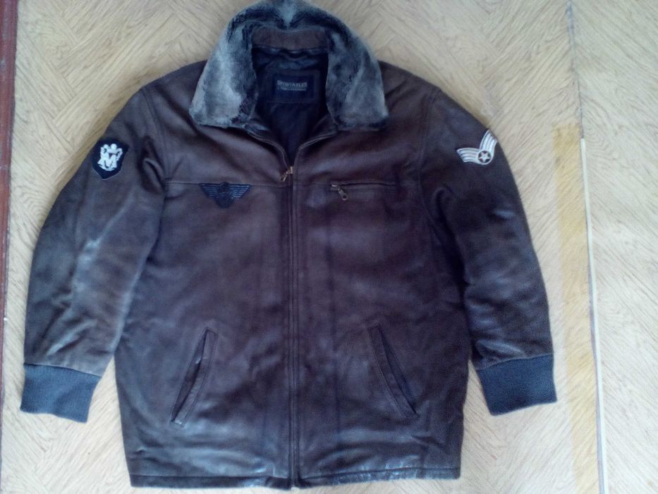 Куртка байкерская кожаная, утепленная, с Германии.(р. 50/2 - XXL ).