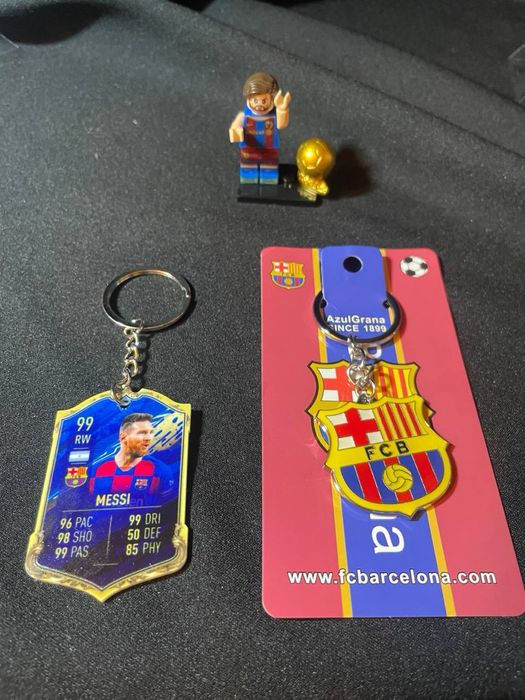 Zestaw Messi – Minifigurka + Brelok Barca + FIFA Karta | Nowe