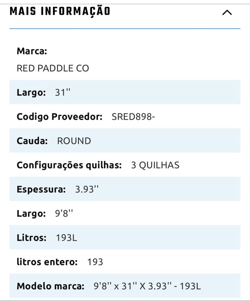 Vendo Prancha RED PADDLE 9.8 Ride - Sport (ler descrição)