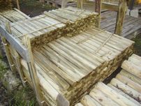 Poprzeczki półwałki do palikowania stabilizacji drzew 7x60cm palisada