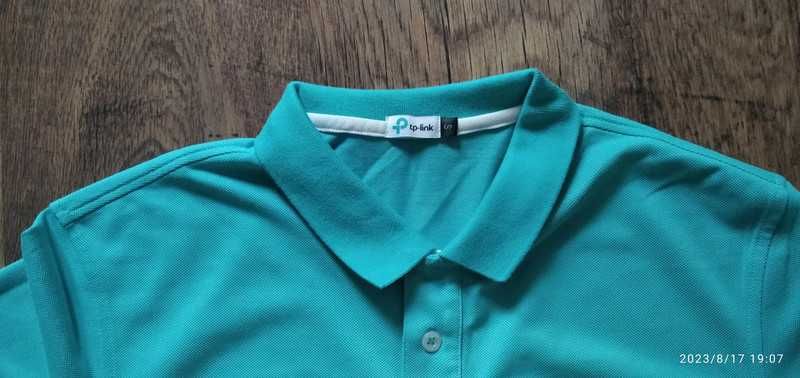 Polo turkusowa bluzka S
