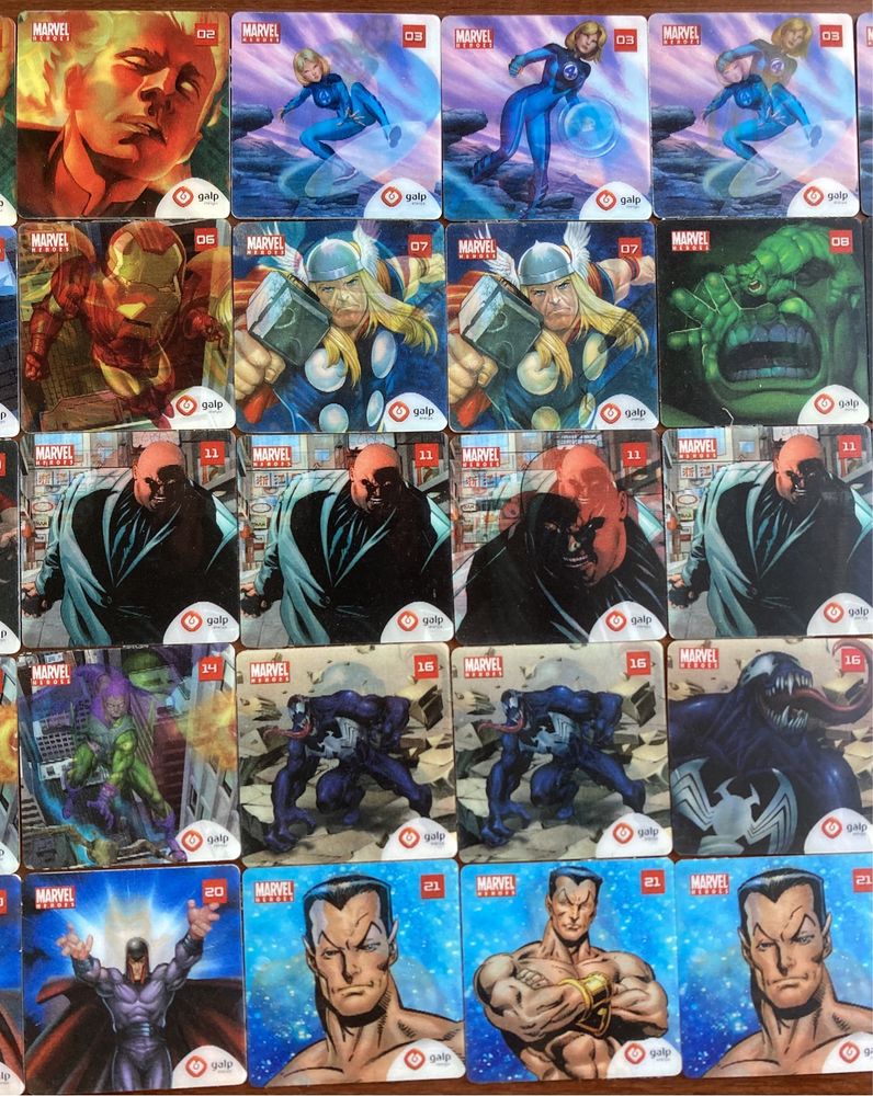 Cromos halográficos Marvel