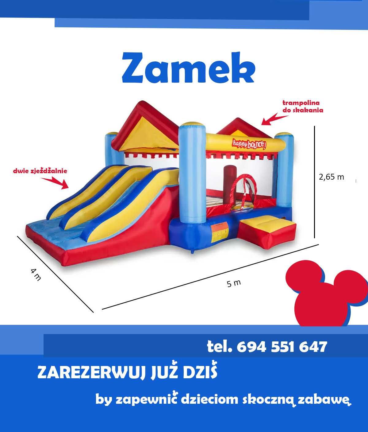 Wynajem Dmuchańca, Zjeżdżalni Podwójnej i Trampoliny do Skakania!