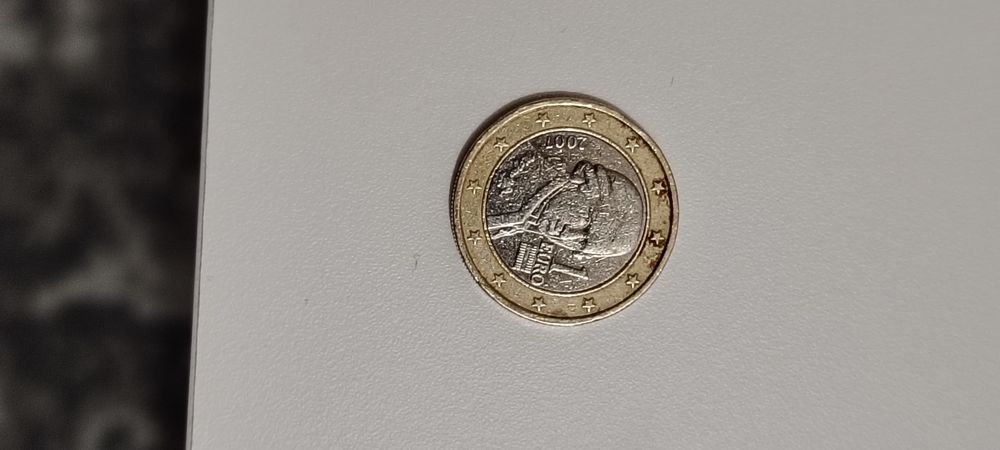 1 Euro Áustria de 2007 Wolfgang Amadeu Mozart