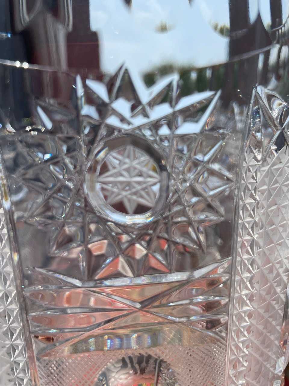 Kryształ , wazon z wygrawerownym Wyrwidebem z huty Wioletta.