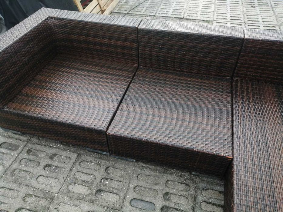 narożnik ogrodowy stół ława fotel meble na ogród ogrodowe XL poduszki