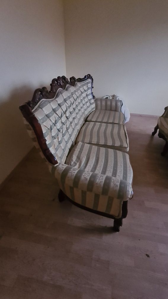 Kanapa sofa komplet rzeźbiona