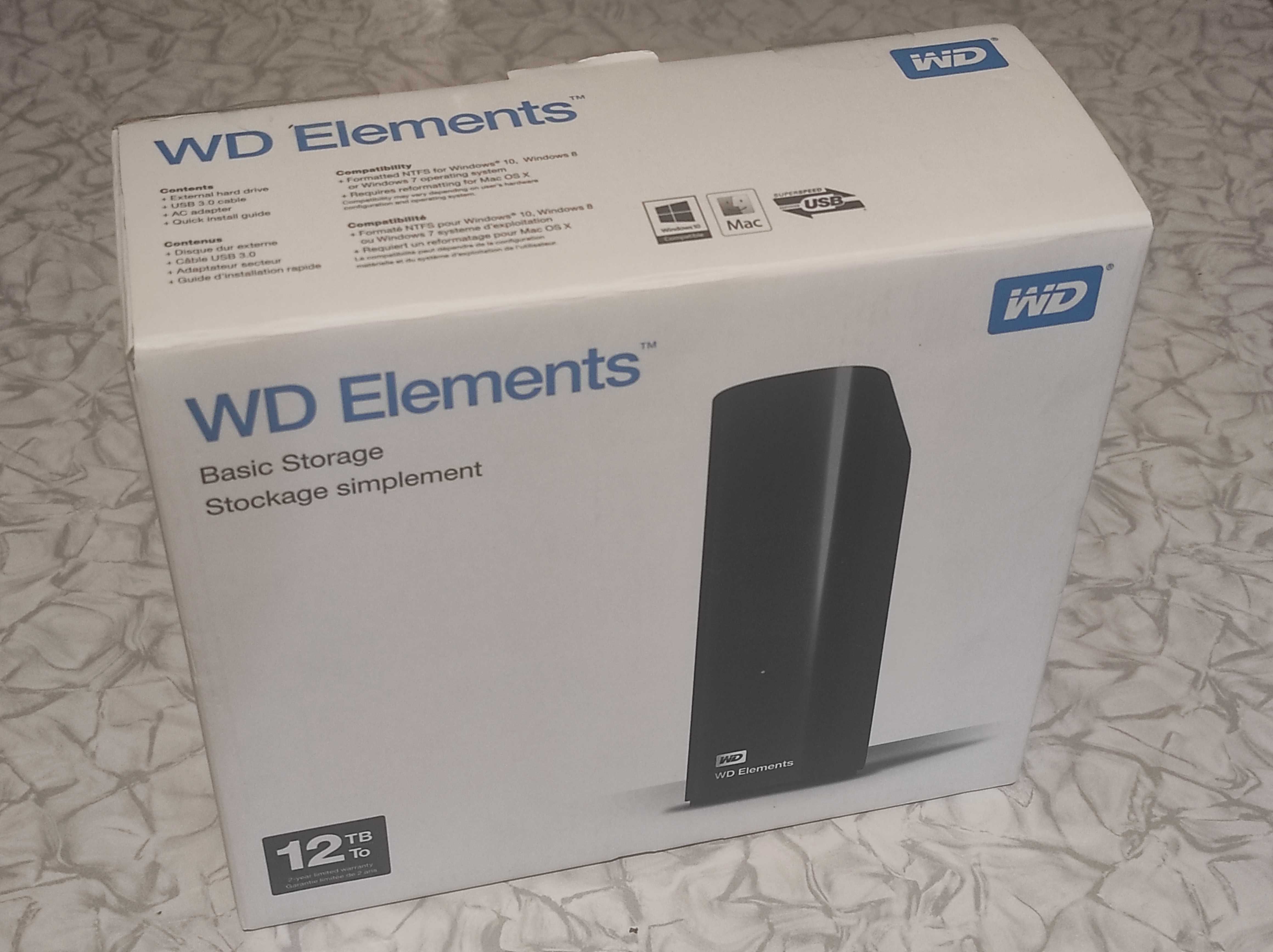 Зовнішній накопичувач WD Western Digital Elements 12TB