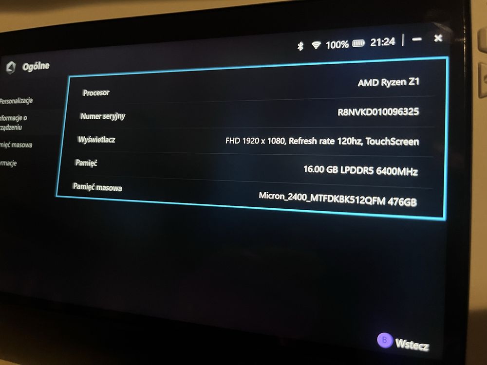 Asus rog ally + stacja dokujaca + gwarancja