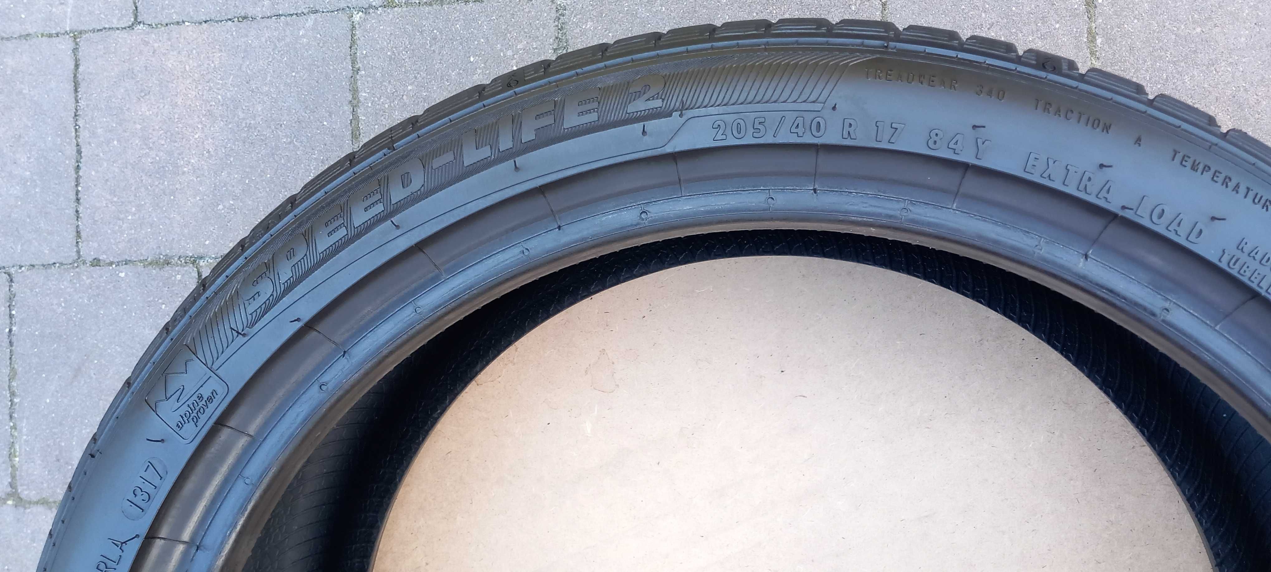 Opony letnie 2x SEMPERIT SPEED-LIFE 2 , 205/40R17 84Y XL, 2017r BDB