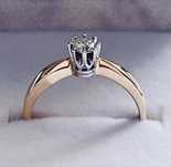 Pierścionek zaręczynowy Apart z brylantem – złoto 585, 0,17 ct