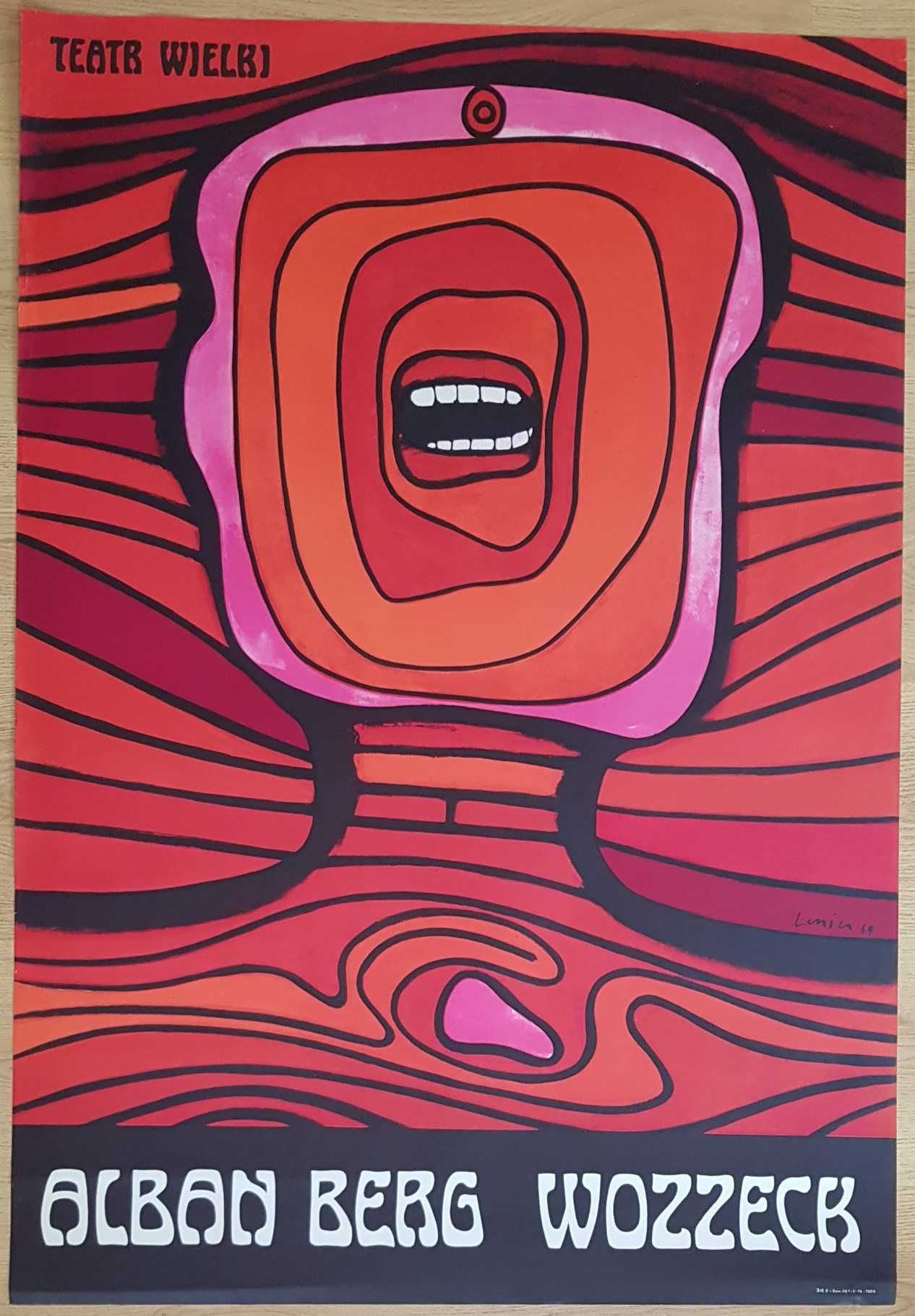 WOZZECK Jan Lenica 1964 plakat operowy 97x67cm RARE plakat PRL