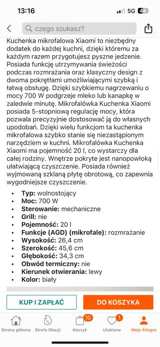 Mikrofala xiaomi stan idealny