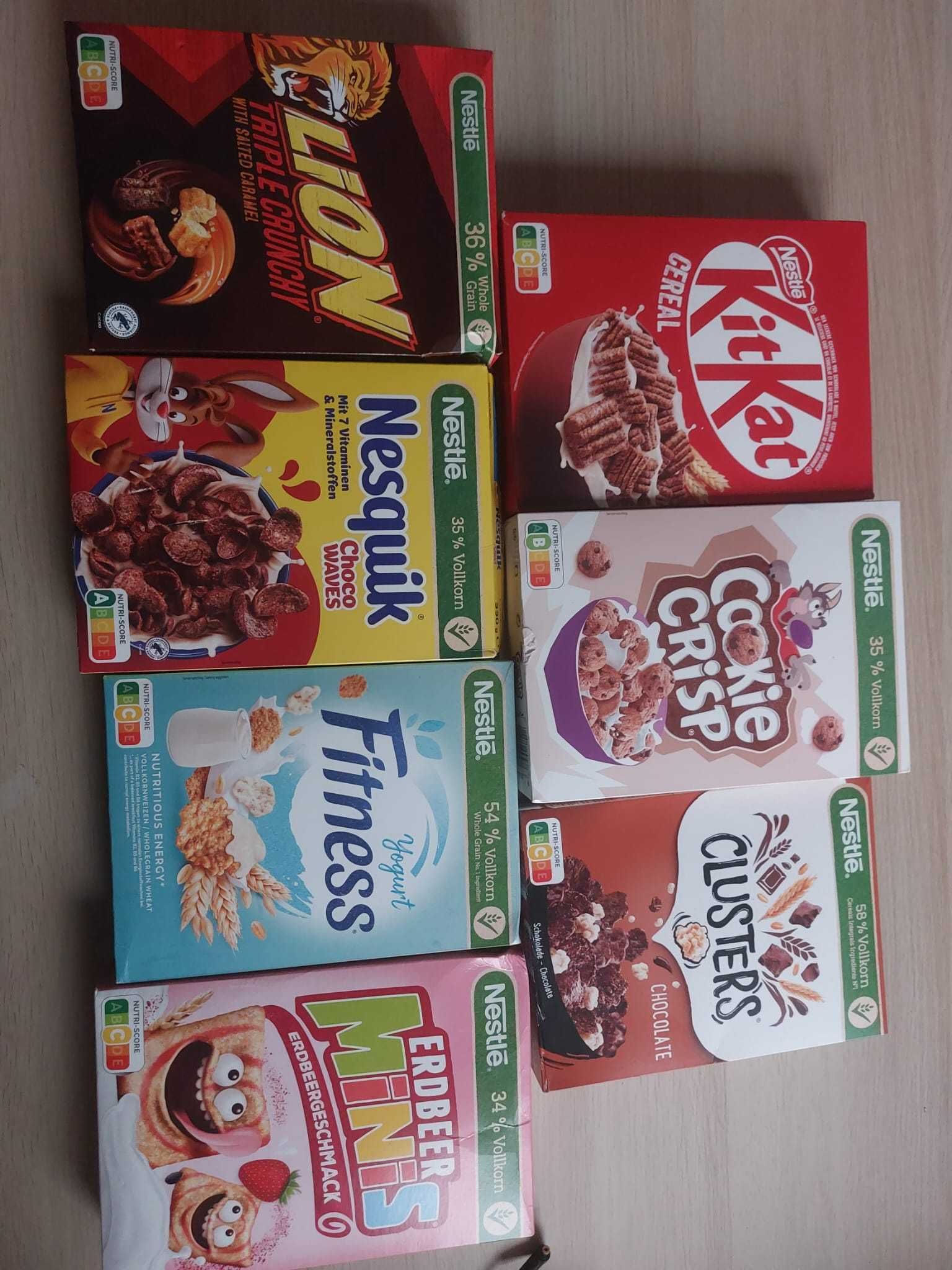 płatki śniadaniowe nestle niemieckie kit kat lion nesquik 375g