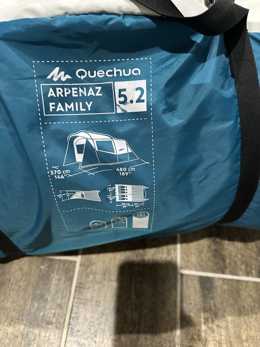 Namiot Arpenaz Family 5.2 Fresh/Black uzywany czysty bez zapachow