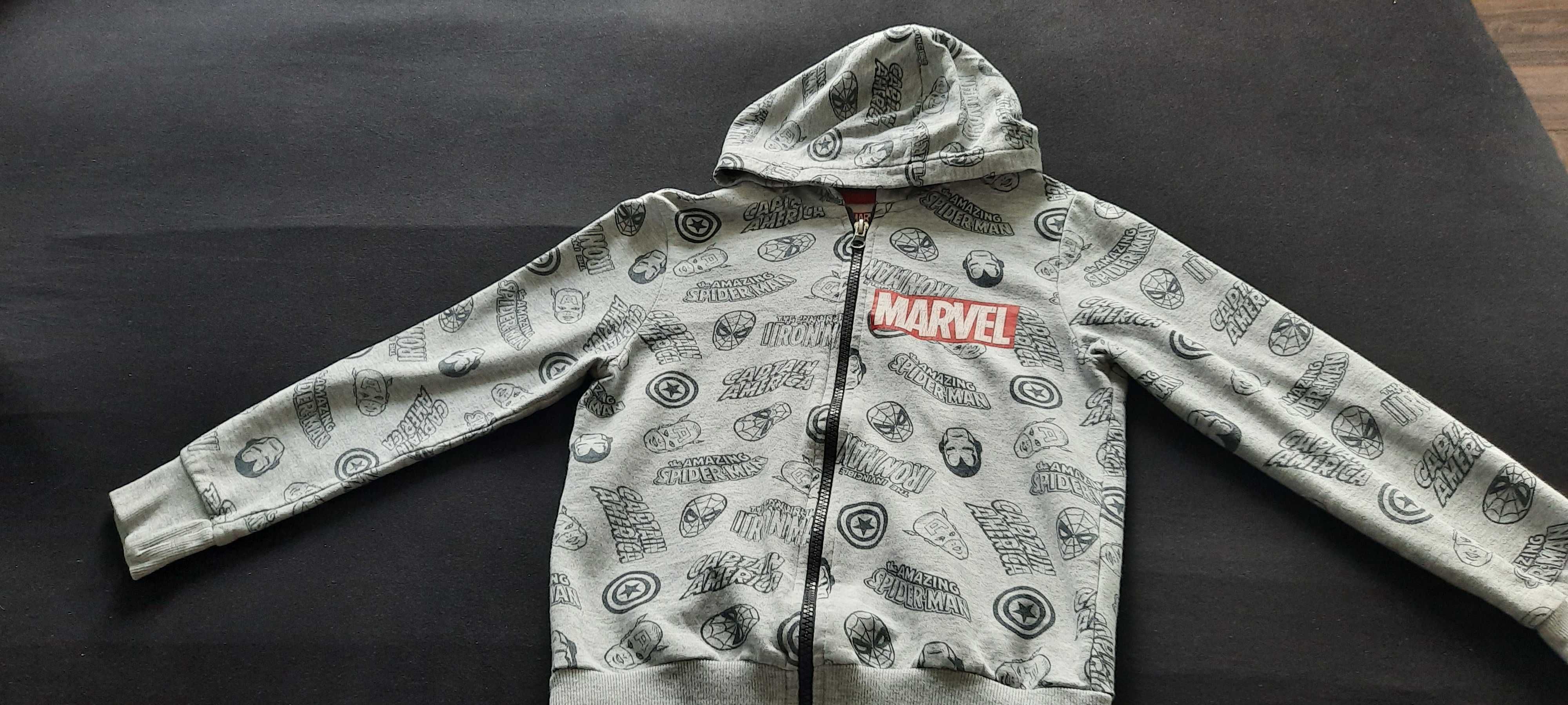 Szara bluza MARVEL na zamek r. 134